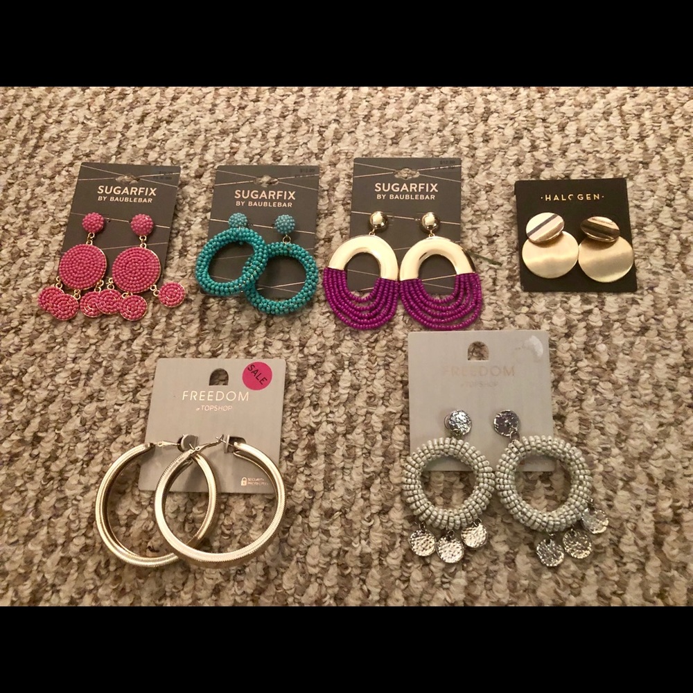 Statement Earrings - 6 pairs NWT